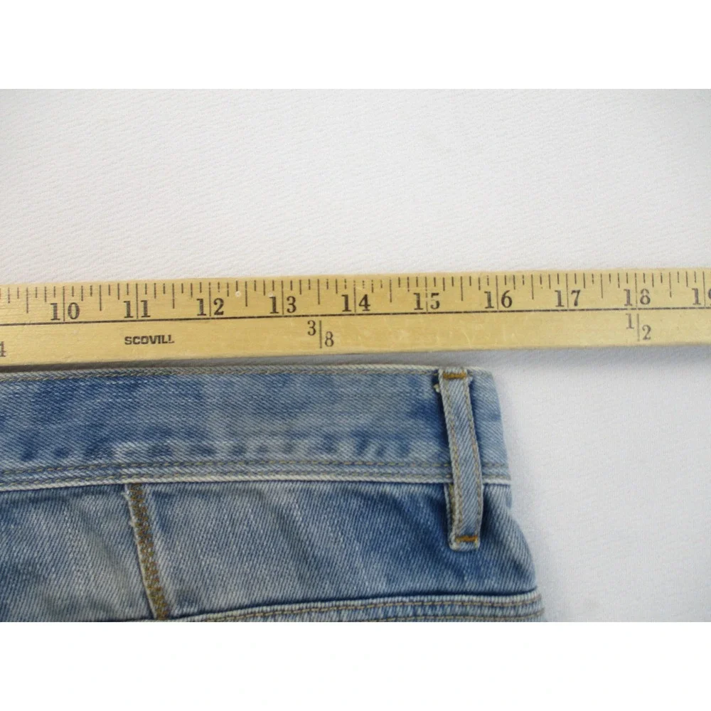Antony Morato Jeans Mens 30 Blue Gold Denim Slim Fit Light Wash Distressed Vtg